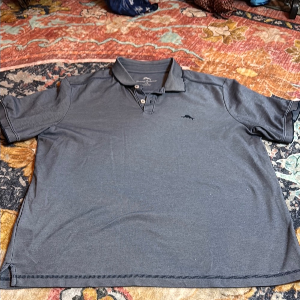 Tommy Bahama Gray Polo Shirt Classic Style